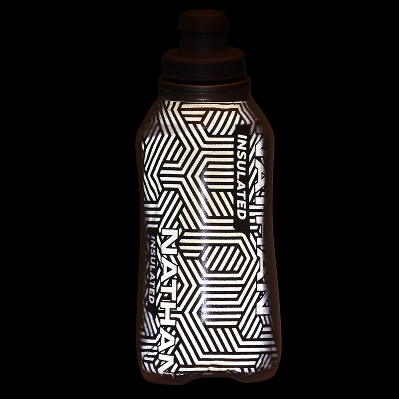 SpeedDraw 2 Insulated Flask 12 oz, Nathan SpeedDraw 2 Insulated Flask 12 oz reflective bottle