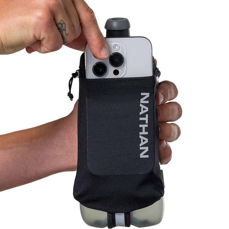 SpeedDraw 2 Flask - 22oz, Nathan SpeedDraw 2 Flask 22oz phone pocket