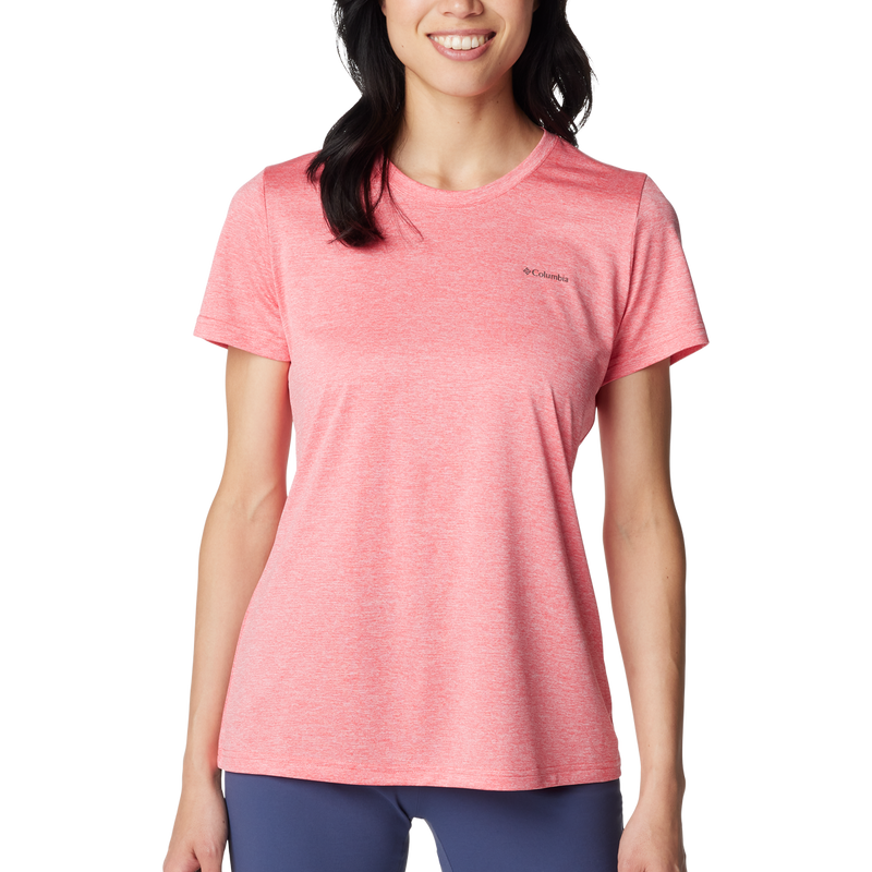 Women's Columbia Hike Short Sleeve Crew, Columbia Women's Columbia Hike Short Sleeve Crew in Juicy Heather