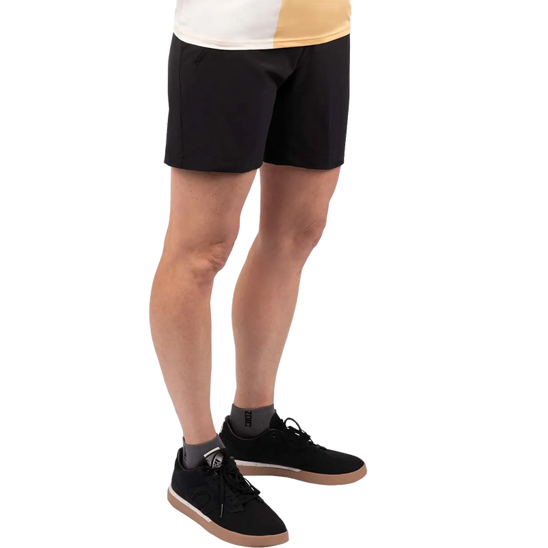 Women's Bliss Short 7 Liner, Women's Bliss Short 7 Liner in Black front right on model