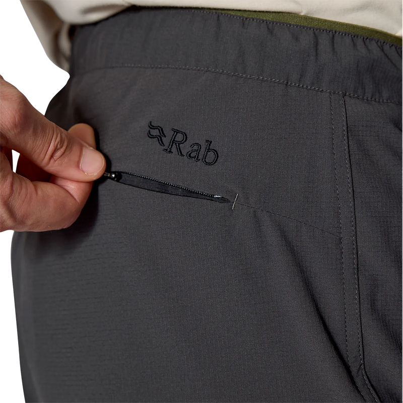 Men's Harpur Pants, Rab Men's Harpur Pants in Anthracite back pocket
