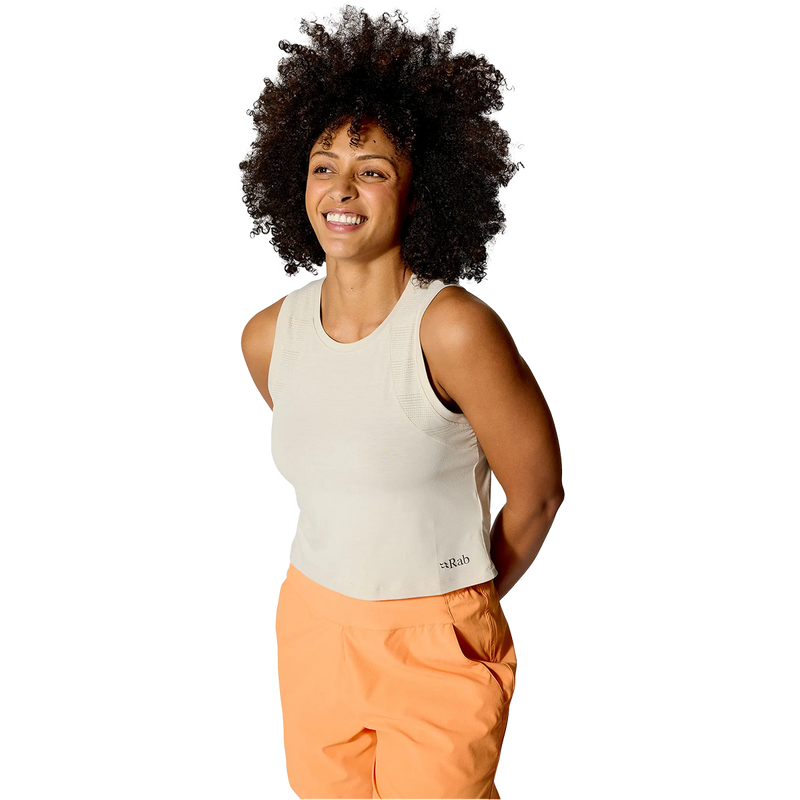 Women's Rivelin Crop Tank, Rab Women's Rivelin Crop Tank on model front