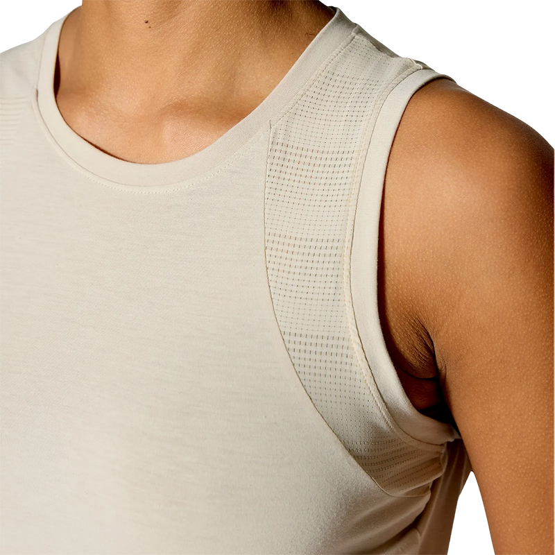Women's Rivelin Crop Tank, Rab Women's Rivelin Crop Tank in Black on model front left