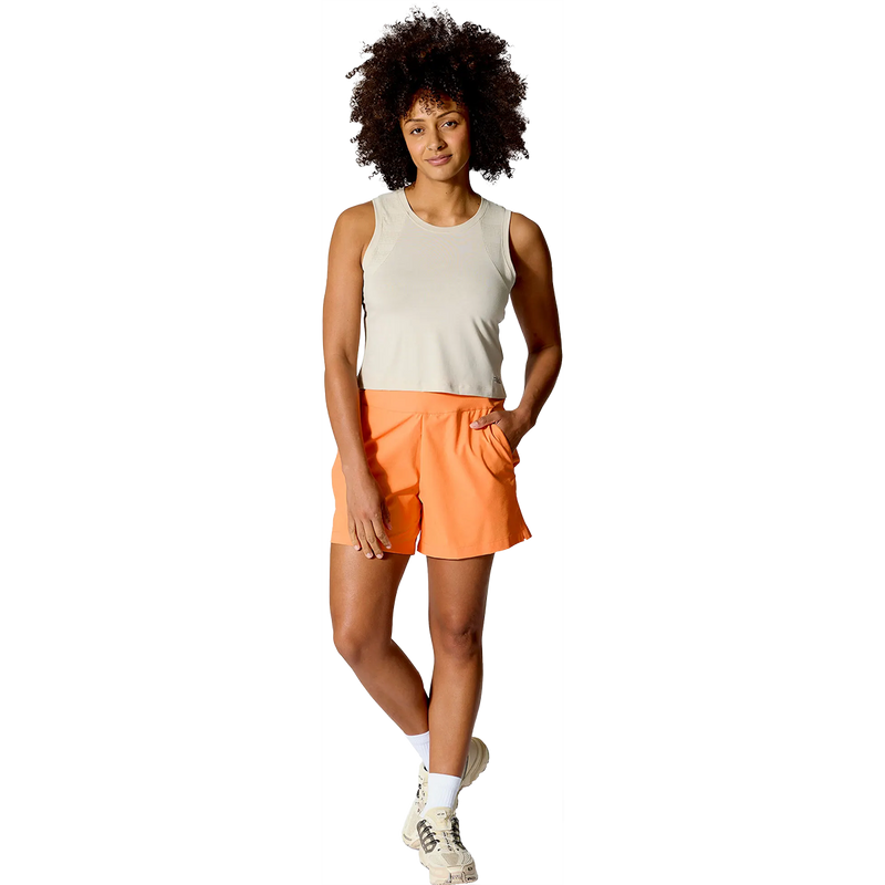 Women's Rivelin Crop Tank, Rab Women's Rivelin Crop Tank in Black on model front