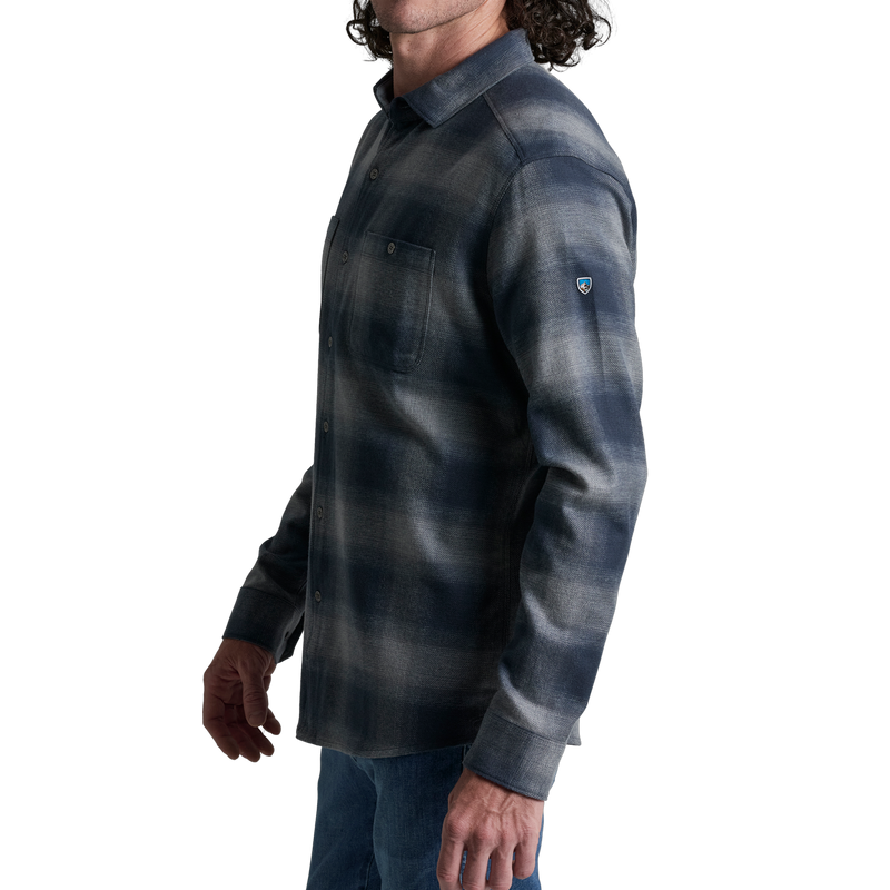 Men's Law Flannel Long Sleeve, Kuhl Men's Law Flannel Long Sleeve in SBL Steel Blue left