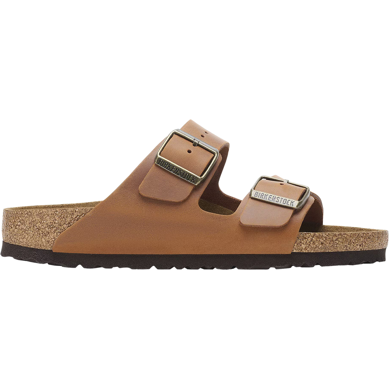 Women's Arizona, Birkenstock Women's Arizona in Oil Leather Cognac right profile