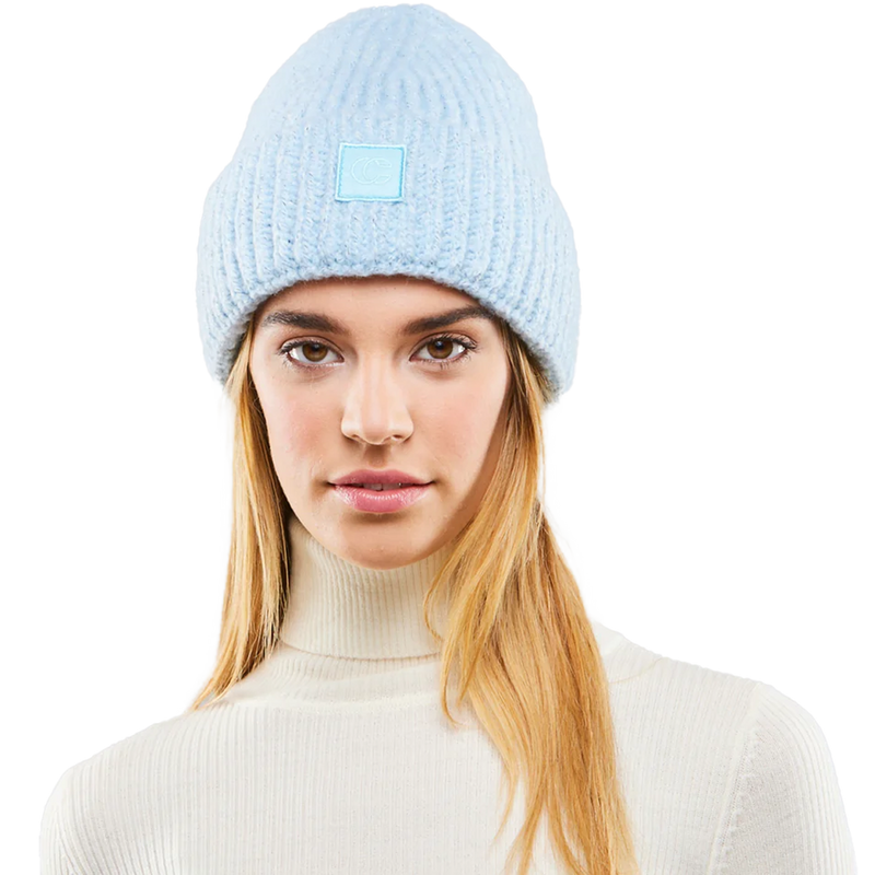 Women's Clover Rib Beanie, Chaos Women's Clover Rib Beanie on head