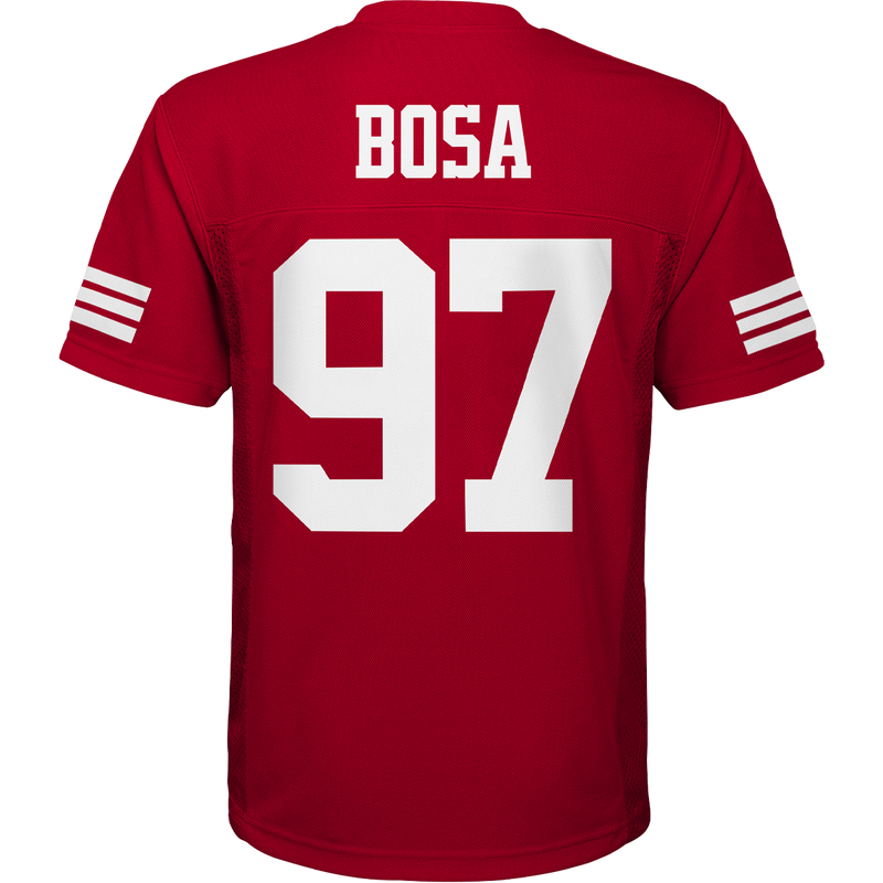 Youth 49ers Mid-Tier Jersey - Bosa, Outerstuff Youth 49ers Mid-Tier Jersey Bosa back