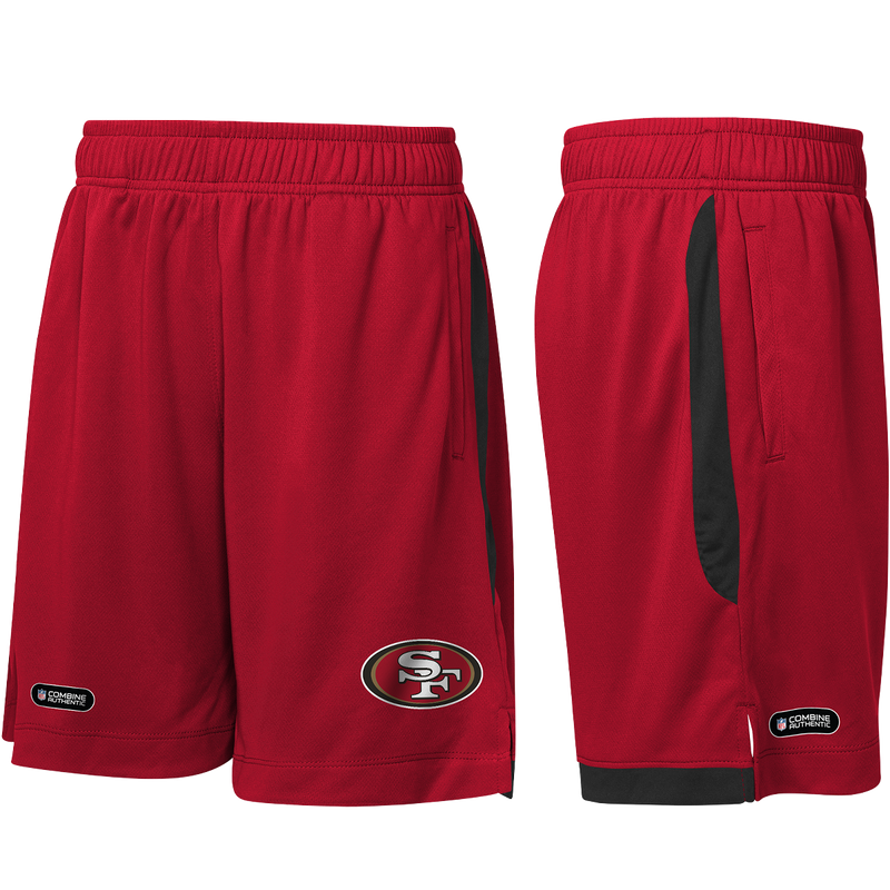 Youth 49ers Field Point Short, Outerstuff  Y 49ers Field Point Short front and side