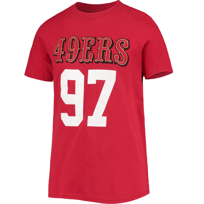 Youth 49ers Mainliner Name & Number Tee -  Bosa, Outerstuff Youth 49ers Mainliner Name & Number Tee - Bosa front