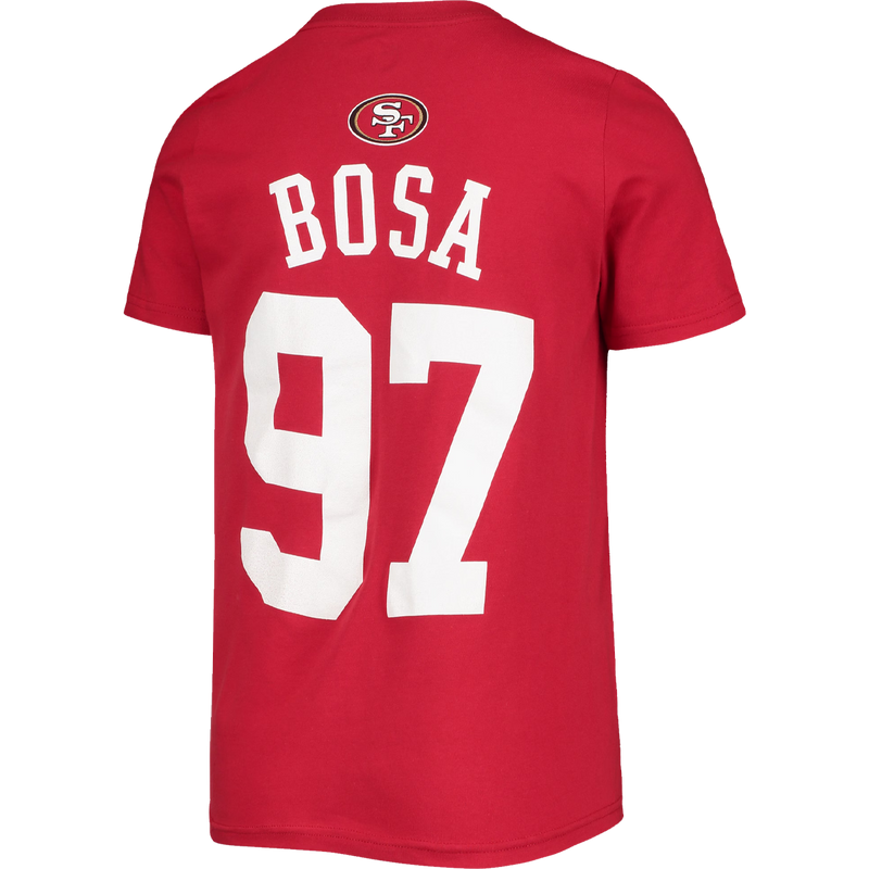 Youth 49ers Mainliner Name & Number Tee -  Bosa, Outerstuff Youth 49ers Mainliner Name & Number Tee - Bosa back