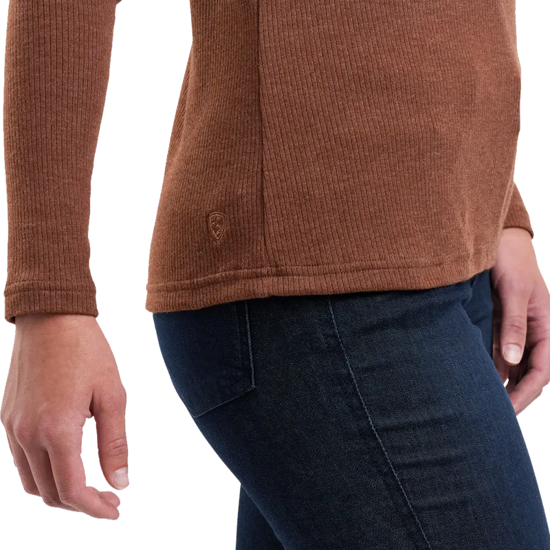 Women's Verona Ribbed Long Sleeve, Kuhl Women's Verona Ribbed Long Sleeve hem