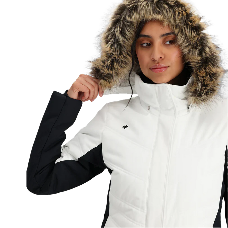Obermeyer Women's Tuscany II Jacket in White hood