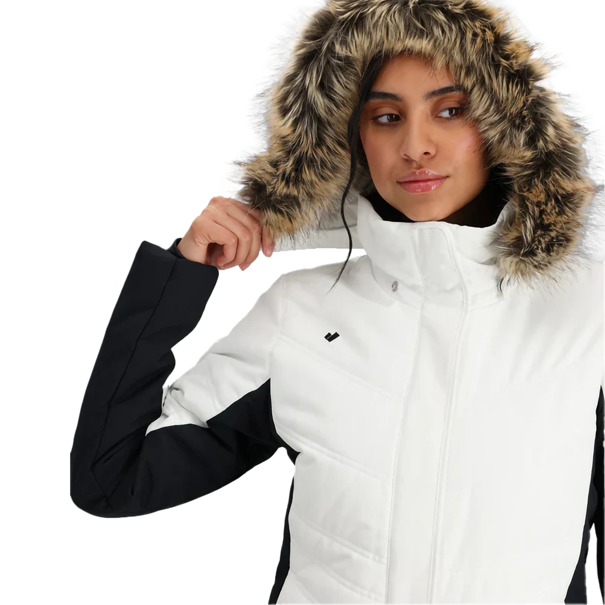 Obermeyer Women's Tuscany II Jacket in White hood