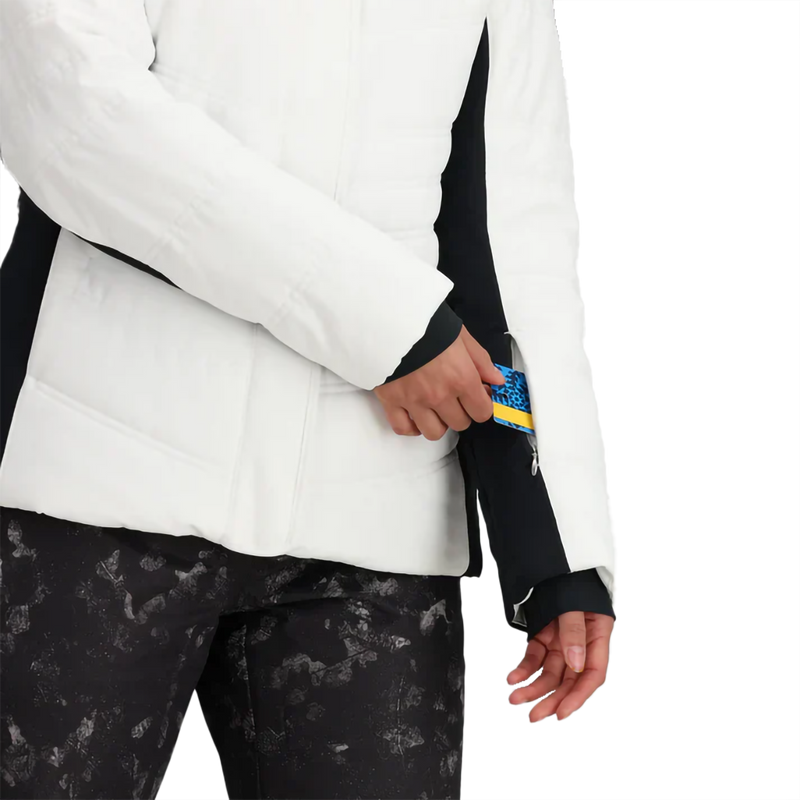 Obermeyer Women's Tuscany II Jacket in White pass pocket