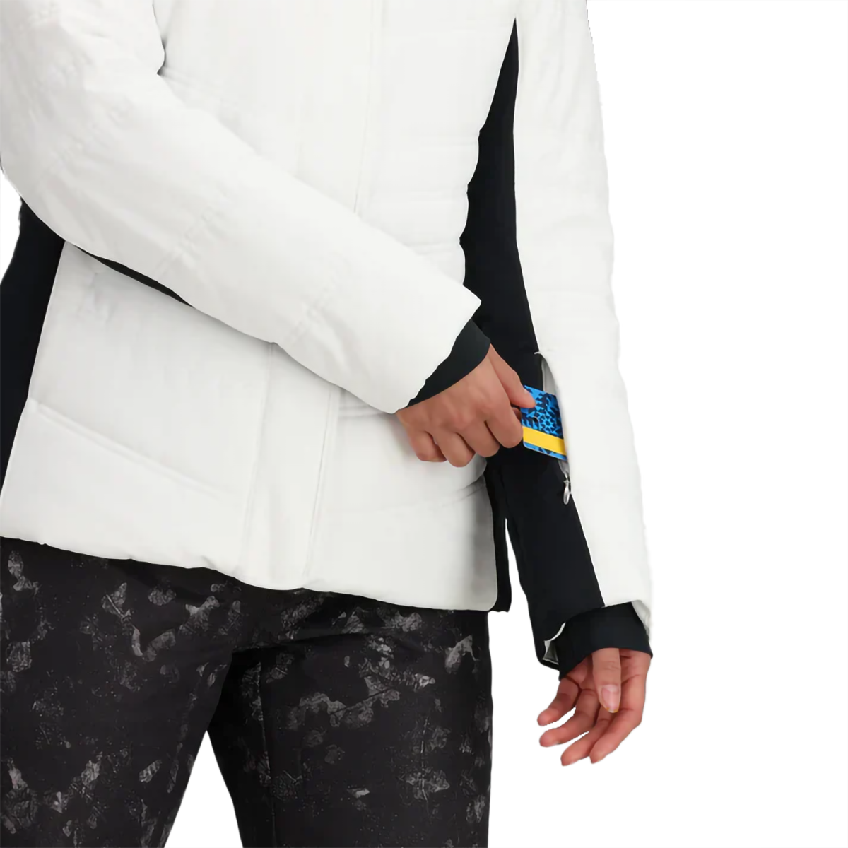 Obermeyer Women's Tuscany II Jacket in White pass pocket