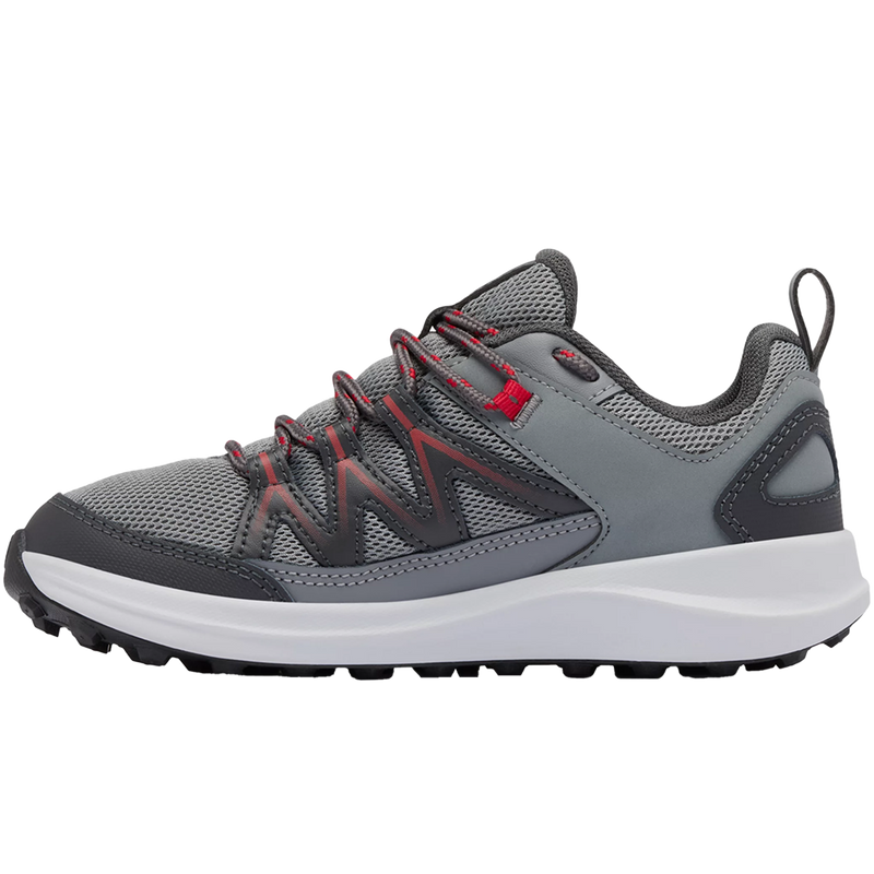 Youth Peakfreak Rush WP, Columbia Youth Peakfreak Rush WP in 033-Ti Grey Steel/Red right inside profile