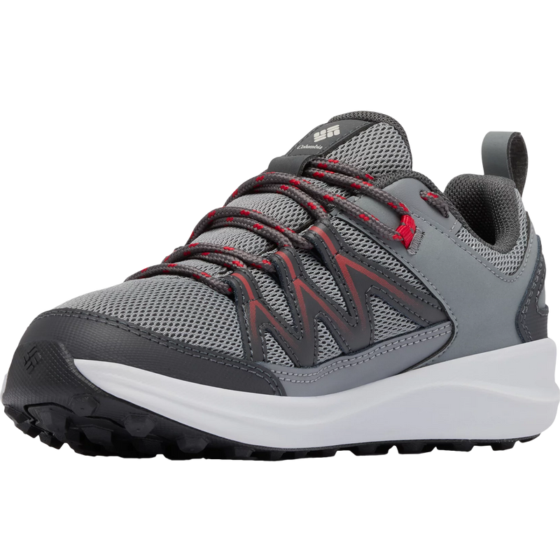 Youth Peakfreak Rush WP, Columbia Youth Peakfreak Rush WP in 033-Ti Grey Steel/Red front left
