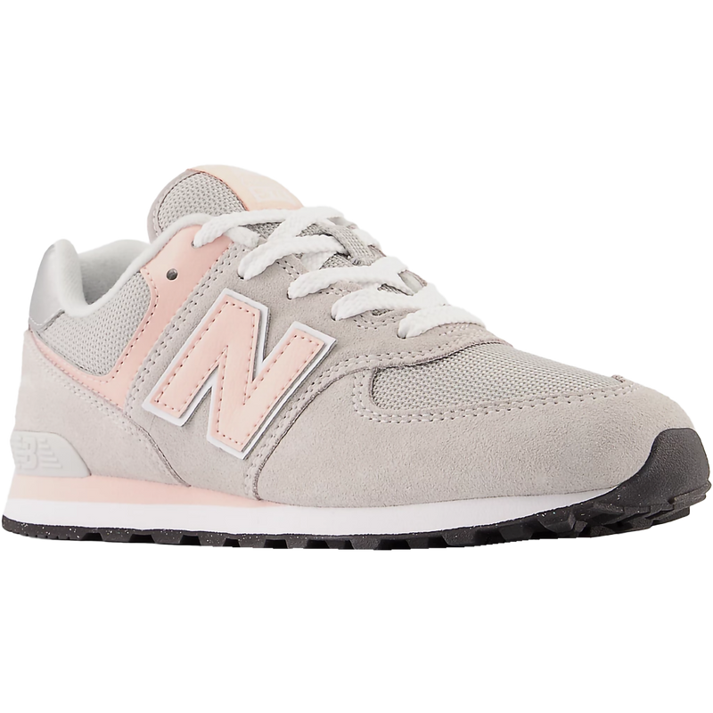 Youth 574 Grade School, New Balance Youth 574 Grade School in VK-Rain Cloud/Pink Haze front right