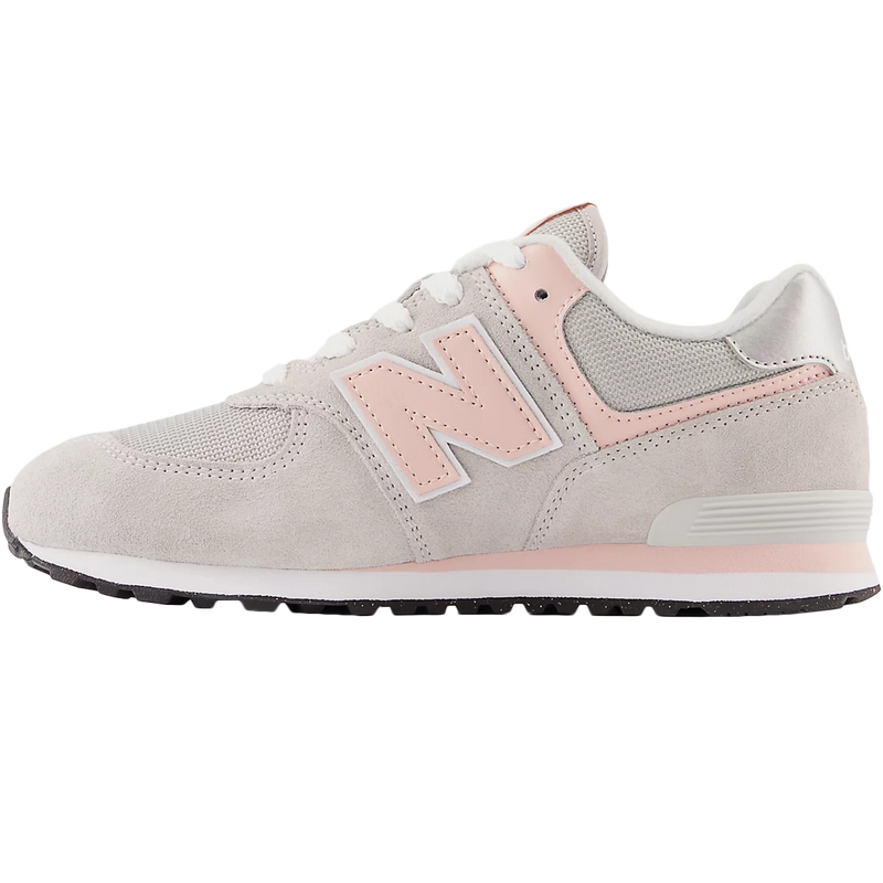 Youth 574 Grade School, New Balance Youth 574 Grade School in VK-Rain Cloud/Pink Haze inside left profile