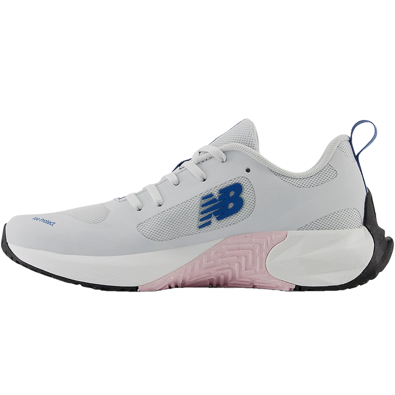 Youth FuelCell Play Grade School, New Balance Youth FuelCell Play Grade School in SS-Quartz Grey/Rose Sugar inside right profile