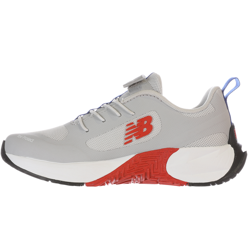 Youth FuelCell Play Bungee Preschool, New Balance Youth FuelCell Play Bungee Preschool in AM-Raincloud Team Royal Red inside right profile