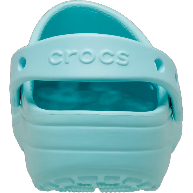 Youth Classic Floral Cut Out Clog, Crocs Youth Classic Floral Cut Out Clog in 4PD-Aquamarine back