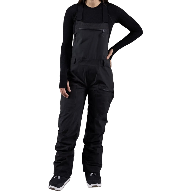 Women's MTN Surf Recycled Bibs, Jones Snowboards Women's MTN Surf Recycled Bibs front
