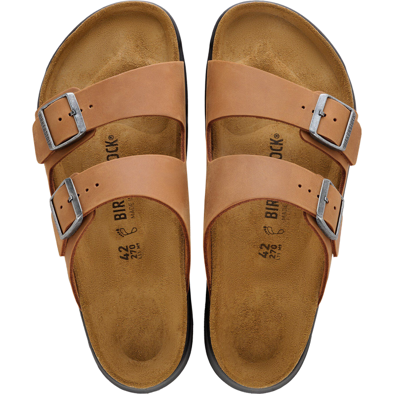 Men's Arizona Rugged, Birkenstock Men's Arizona Rugged in Cognac Oiled Leather pair top