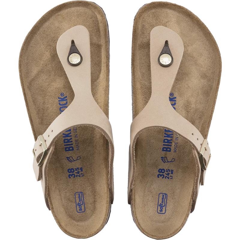 Women's Gizeh Soft Footbed, Birkenstock Women's Gizeh Soft Footbed Buckle Pair Top