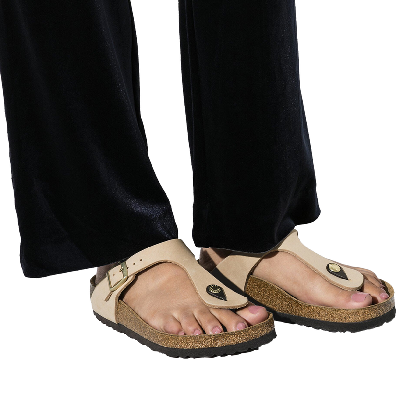Women's Gizeh Soft Footbed, Birkenstock Women's Gizeh Soft Footbed Buckle Pair Front