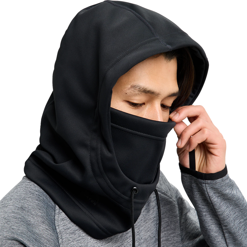 Bonded Hood, Burton Bonded Hood in A04-True Black on model front right