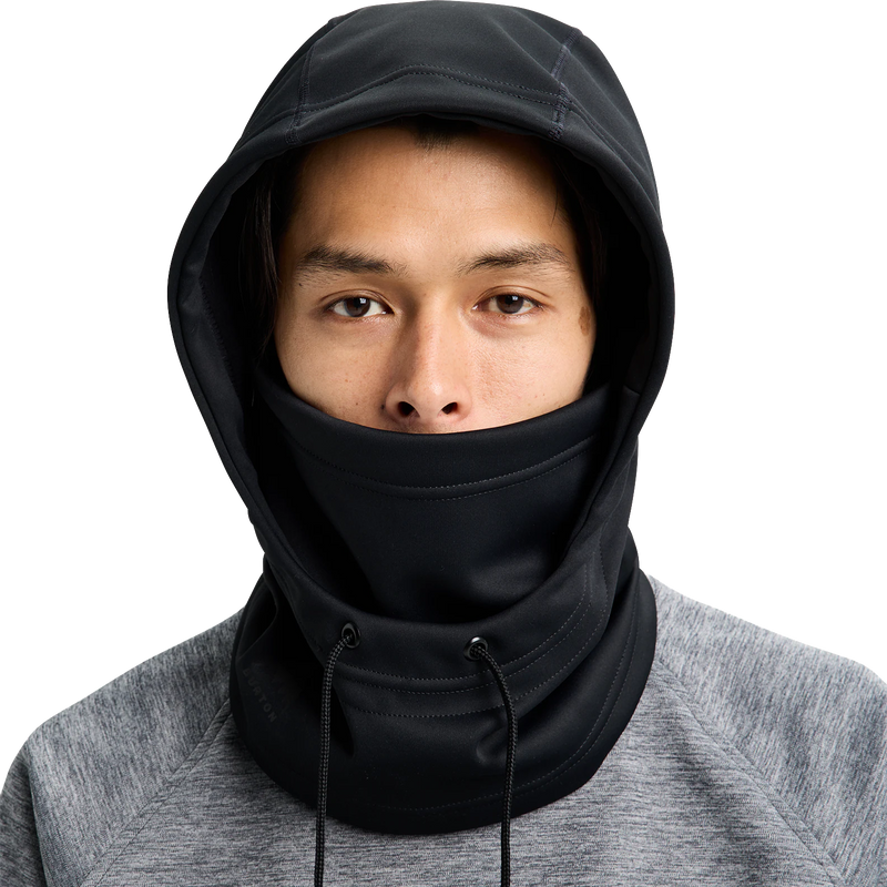 Bonded Hood, Burton Bonded Hood in A04-True Black on model front