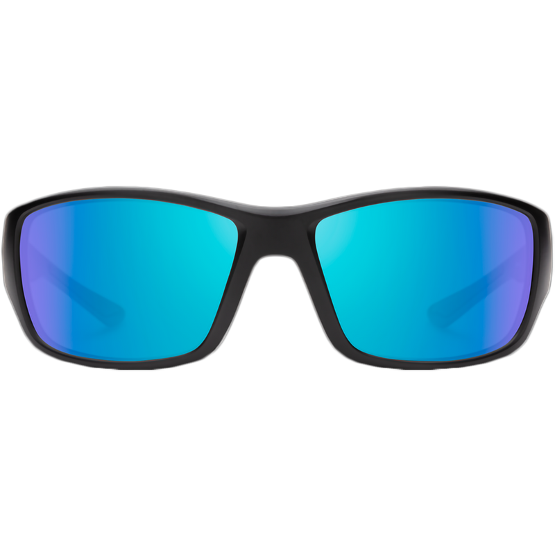 Hull, Suncloud Hull in Matte Black/Polarized Blue Mirror front