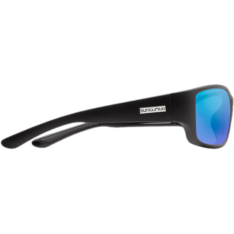 Hull, Suncloud Hull in Matte Black/Polarized Blue Mirror right profile