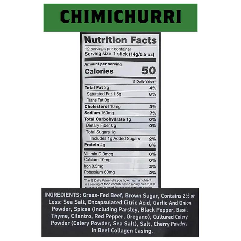 Beef Sticks Mini Multipack, Krave Jerky Beef Sticks Mini Multipack Chimichurri Nutrition Facts