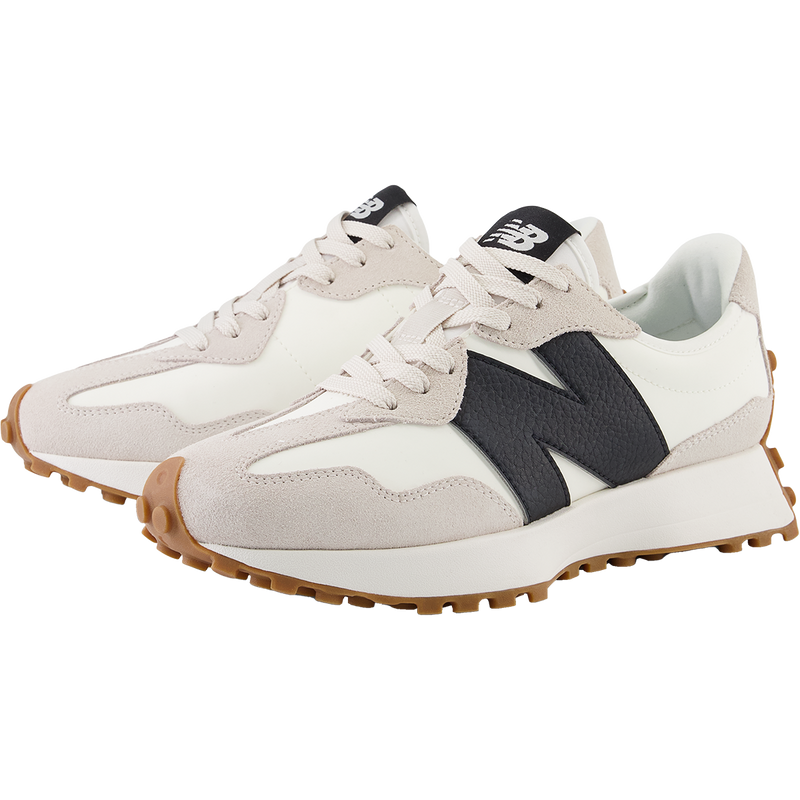 Women's NB 327, New Balance Women's NB 327 in GD-Moonbeam/Black pair left