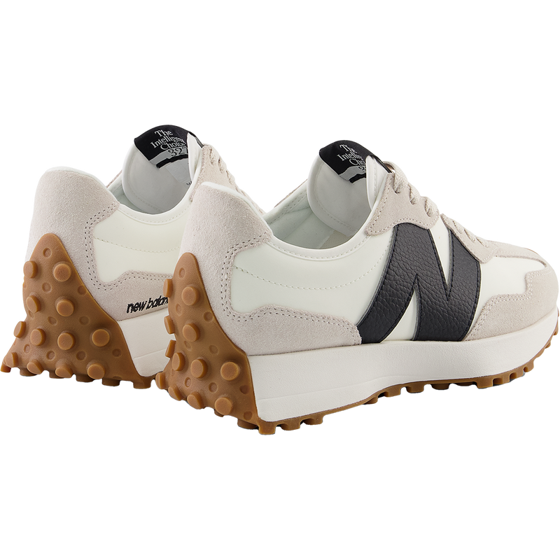 Women's NB 327, New Balance Women's NB 327 in GD-Moonbeam/Black pair back right