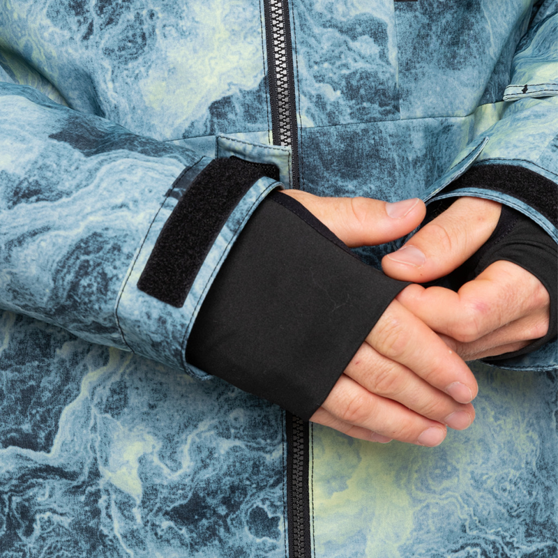 Men's Mission Print Insulated Jacket, Quiksilver Men's Mission Print Insulated Jacket cuff