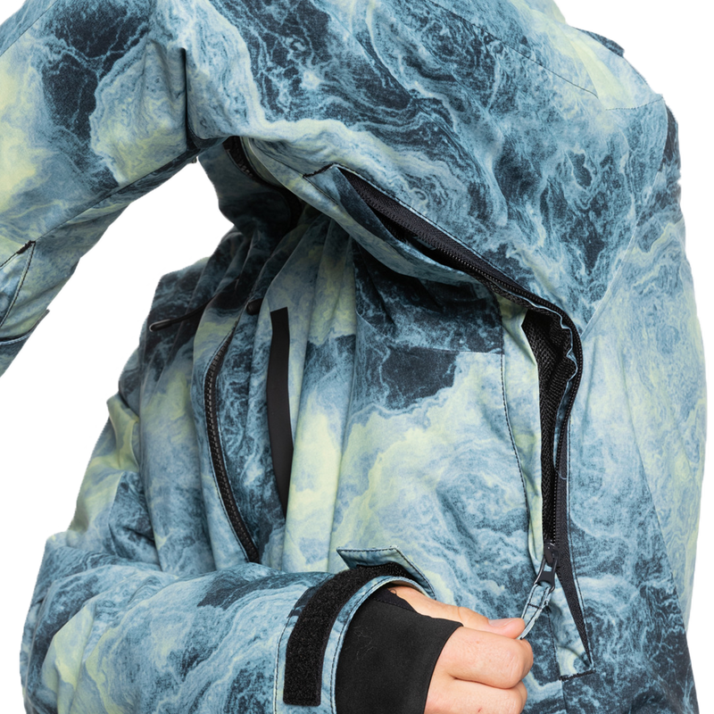 Men's Mission Print Insulated Jacket, Quiksilver Men's Mission Print Insulated Jacket pit vent