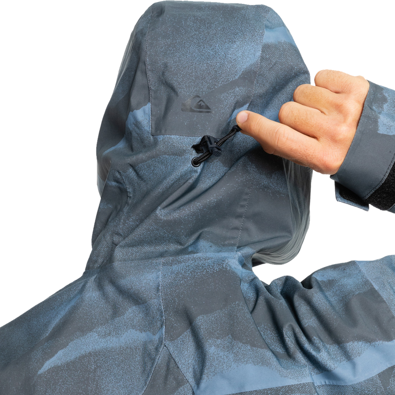 Quiksilver Men's Quest Stretch 20k Jacket  hood cinch