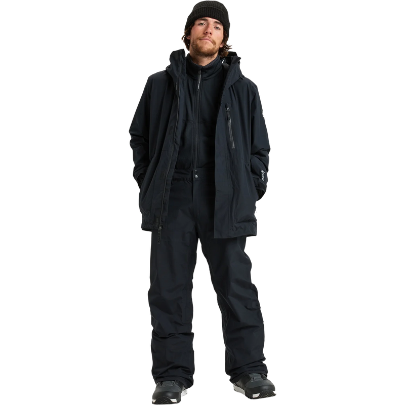 Men's Mission Gore-Tex Pant, Quiksilver Men's Mission Gore-Tex Pant in Black front full length
