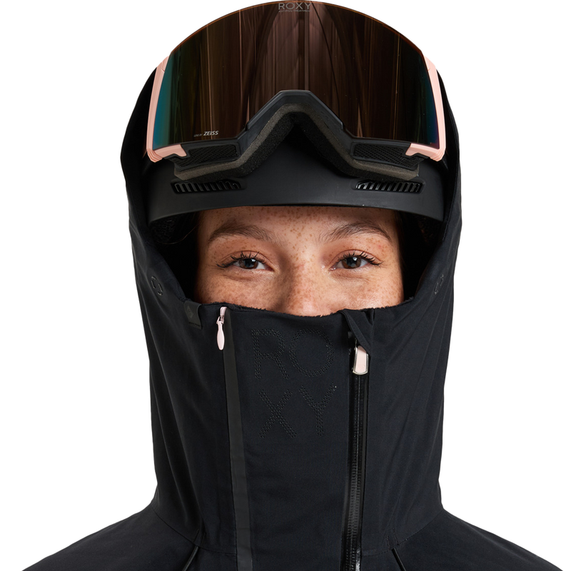 Women's Gore-Tex Stretch Purelines Jacket, Roxy Women's Gore-Tex Stretch Purelines Jacket collar