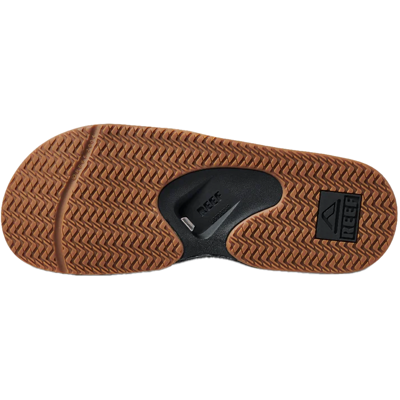 Men's Fanning Slide, Reef Fanning Slide in 076-Black/Silver bottom