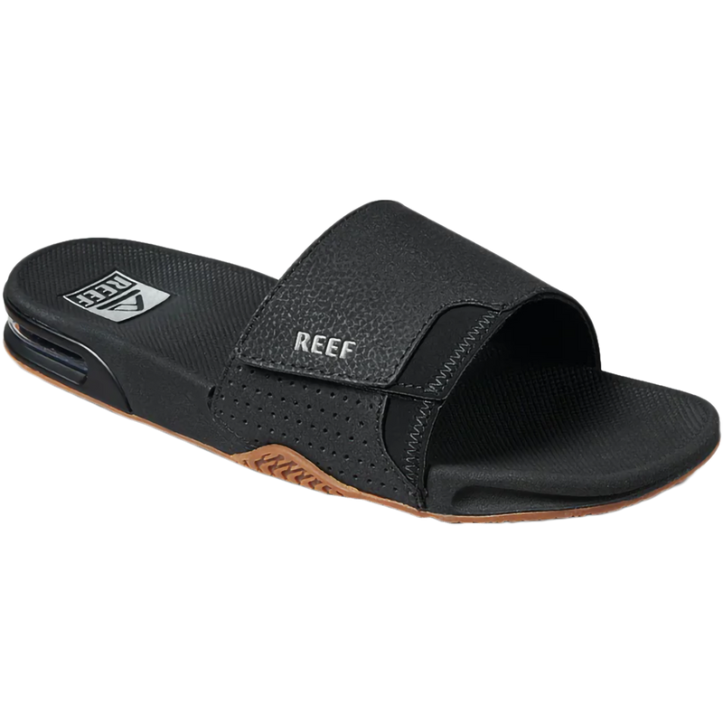 Men's Fanning Slide, Reef Fanning Slide in 076-Black/Silver right front