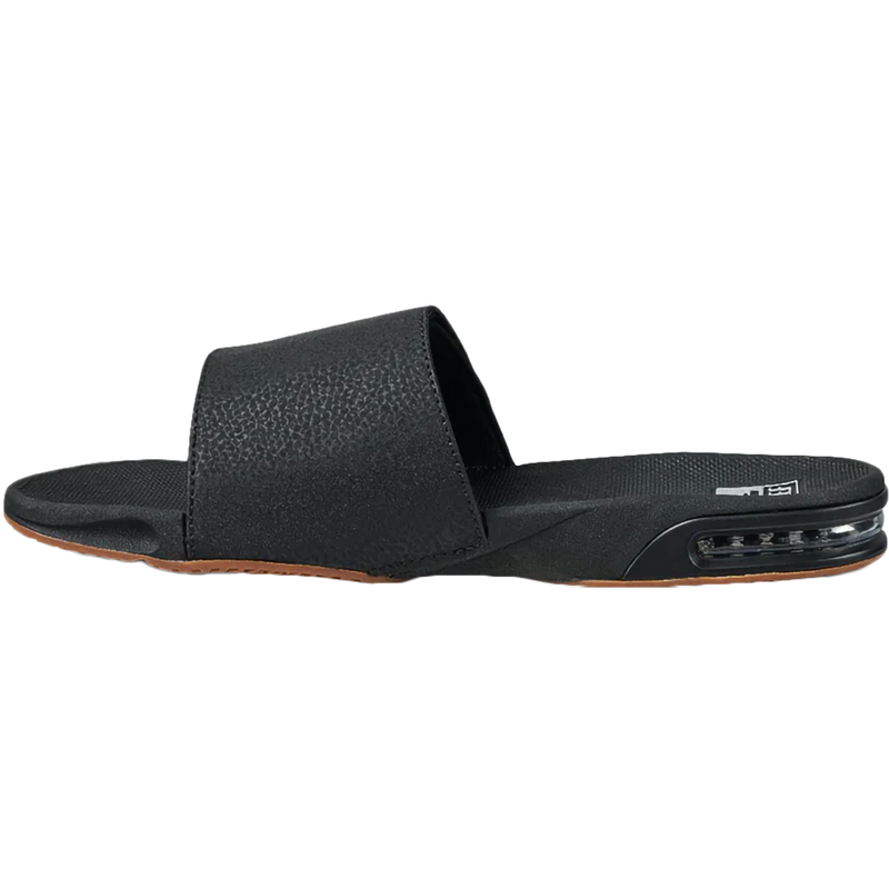 Men's Fanning Slide, Reef Fanning Slide in 076-Black/Silver right inside profile