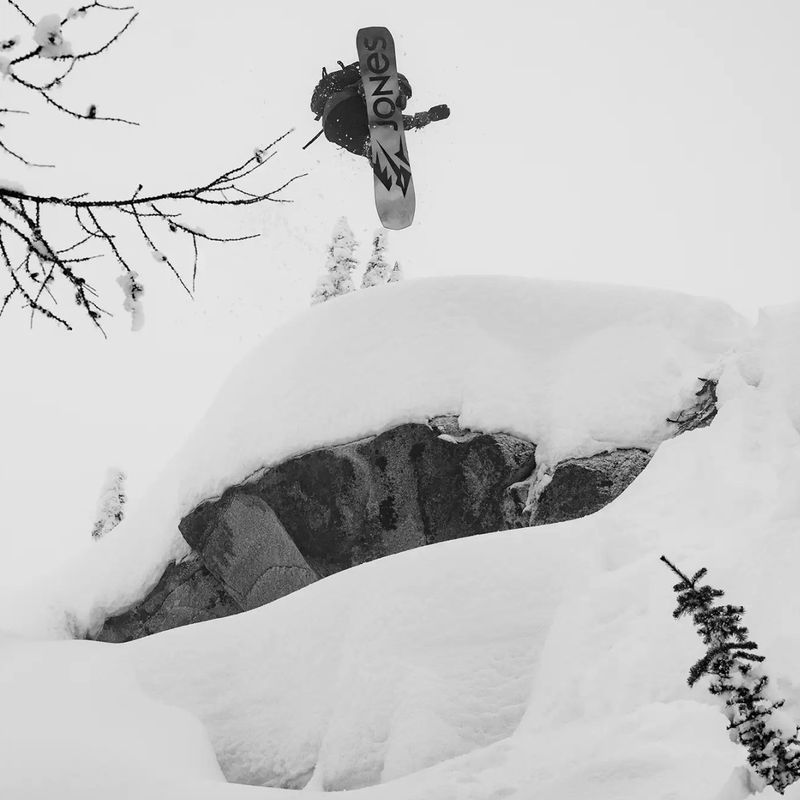 Flagship, Jones Snowboards Flagship with rider in air