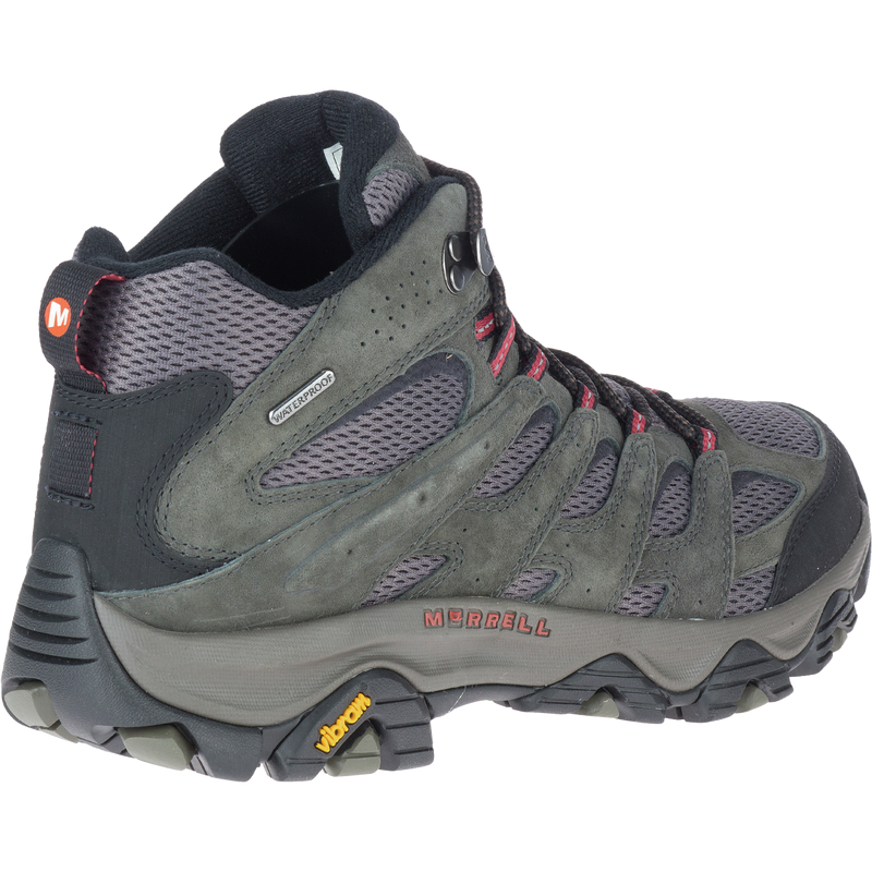 Men's Moab 3 Mid Waterproof - Wide, Merrell Moab 3 Mid WP Wide 3/4 heel