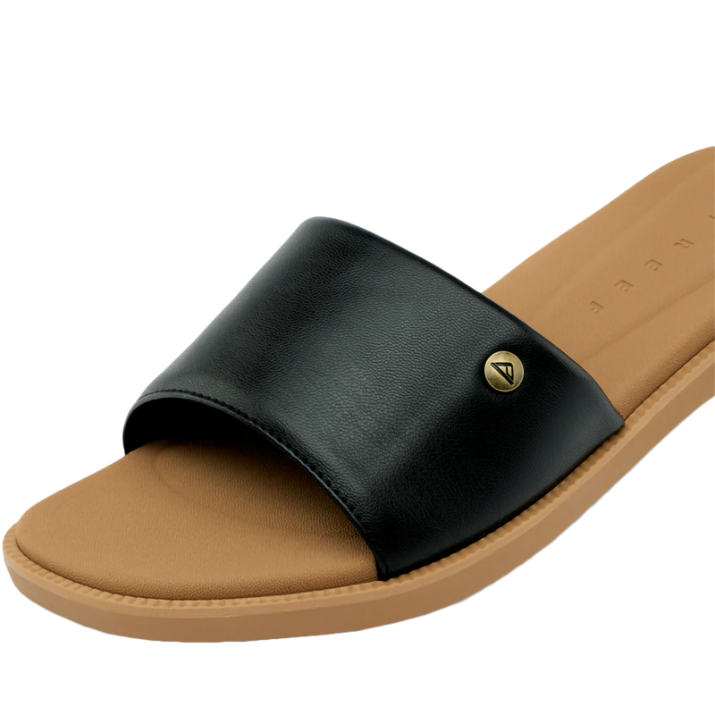 Women's Sunny Arrianah, Reef Women's Sunny Arrianah in Black/Tan left toe