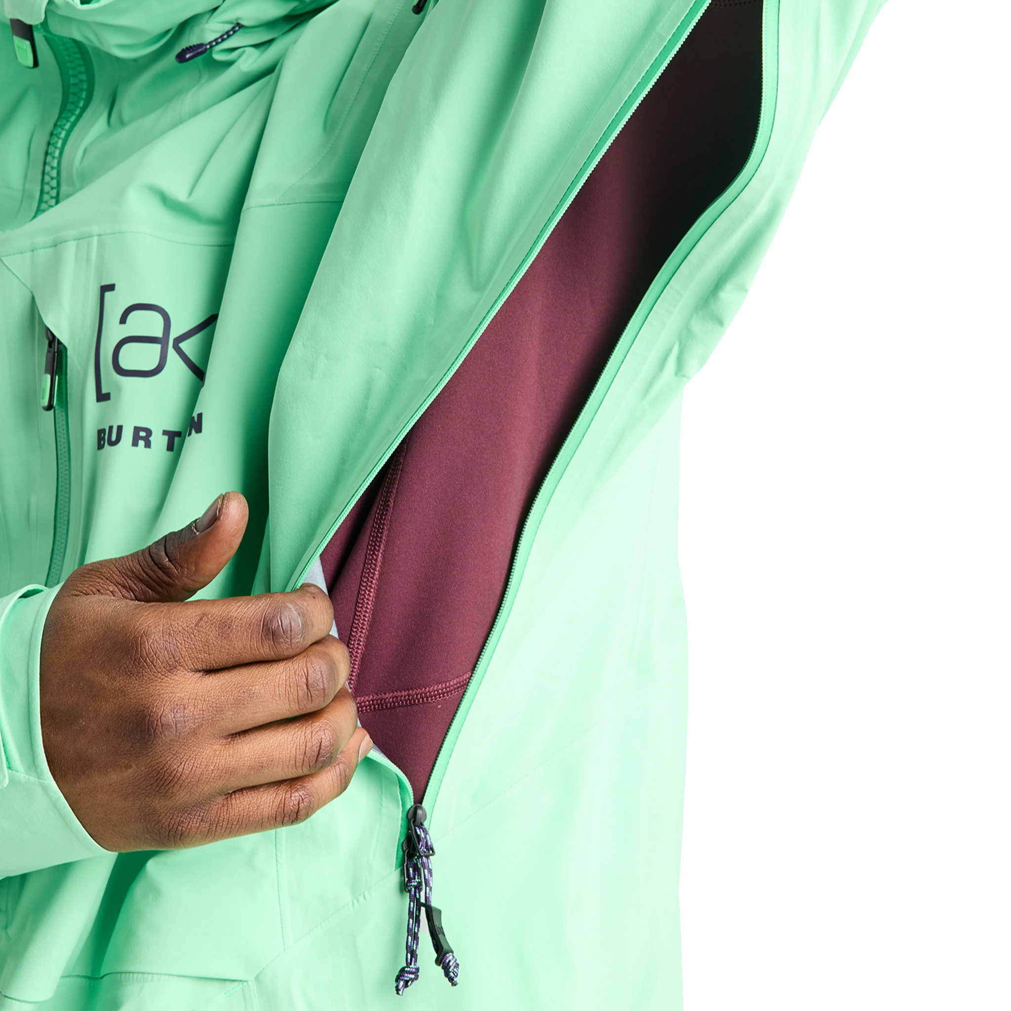 Burton Men's AK Hover Gore 3L Stretch Jacket underarm vent